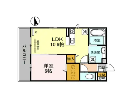 コーポTE(1LDK/1階)の間取り写真