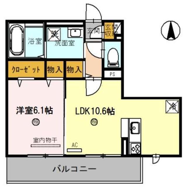 LUXE LABAGUE(1LDK/3階)の間取り写真