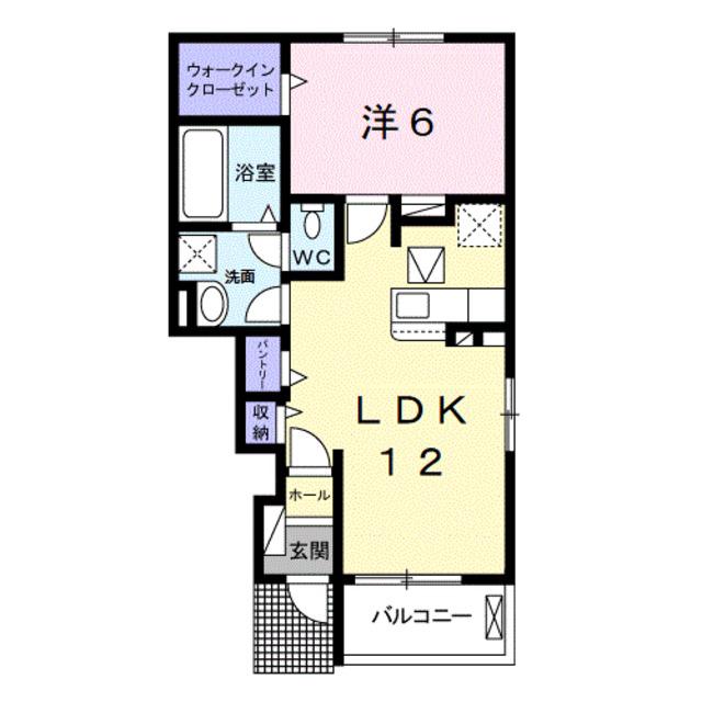 ルフナ Ⅱ(1LDK/1階)の間取り写真