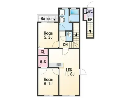 ルーチェ(2LDK/2階)の間取り写真