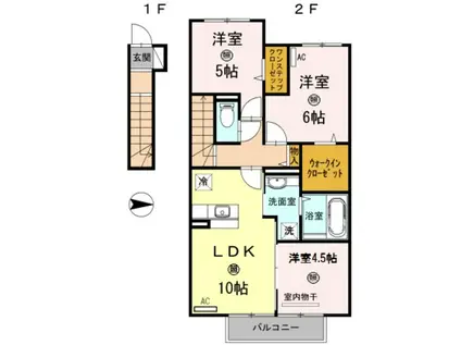 D-ROOM内原B(3LDK/2階)の間取り写真
