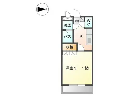 阪和線 紀伊駅 徒歩25分 2階建 築17年(1K/1階)の間取り写真
