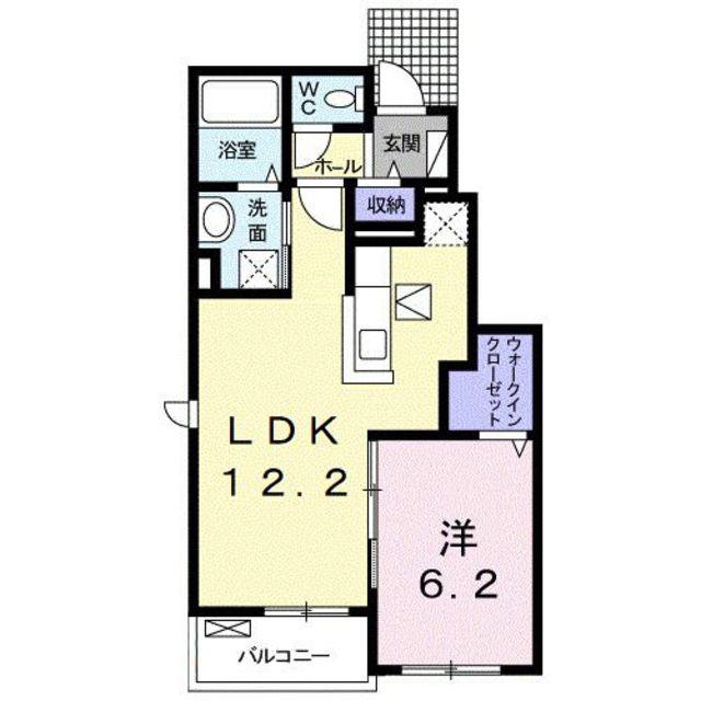 ルーダ宮前(1LDK/1階)の間取り写真