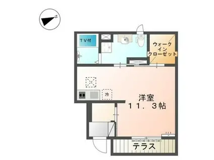 アジャートくろだ(ワンルーム/1階)の間取り写真