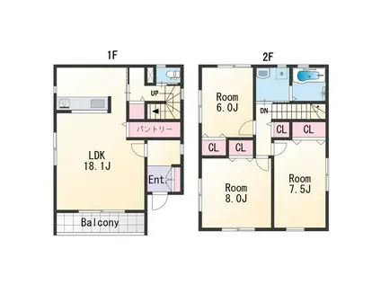 和歌山電鐵貴志川線 日前宮駅 徒歩6分 2階建 新築(3LDK)の間取り写真