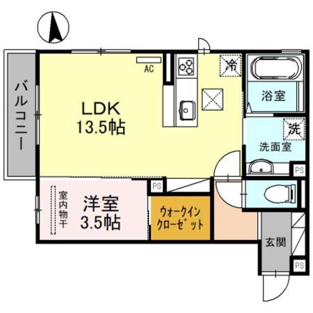 LA MAISON CHICO RICH(1LDK/2階)の間取り写真