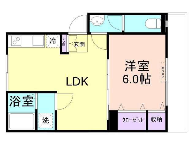 マンション有田(1LDK/3階)の間取り写真