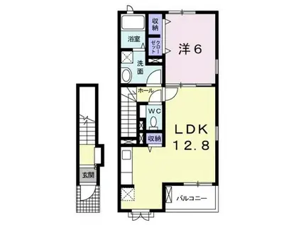 アン・ソレイユ(1LDK/2階)の間取り写真