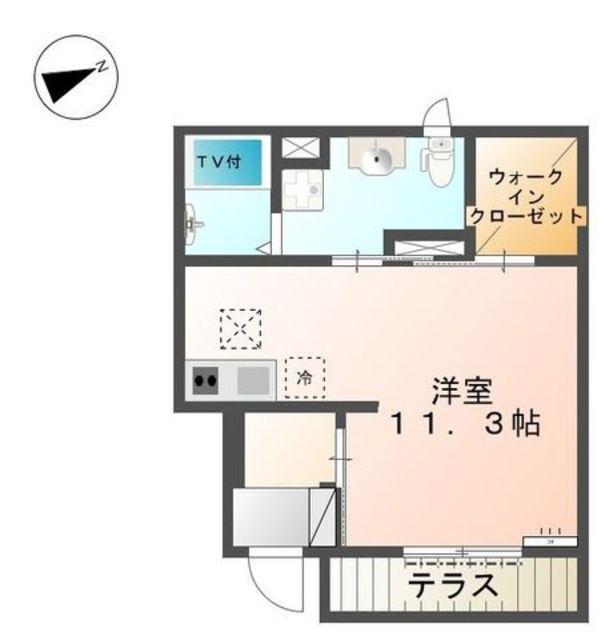 アジャートくろだ(ワンルーム/1階)の間取り写真