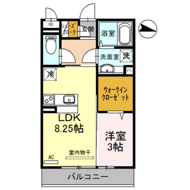 サンテラス吹上(1LDK/3階)の間取り写真