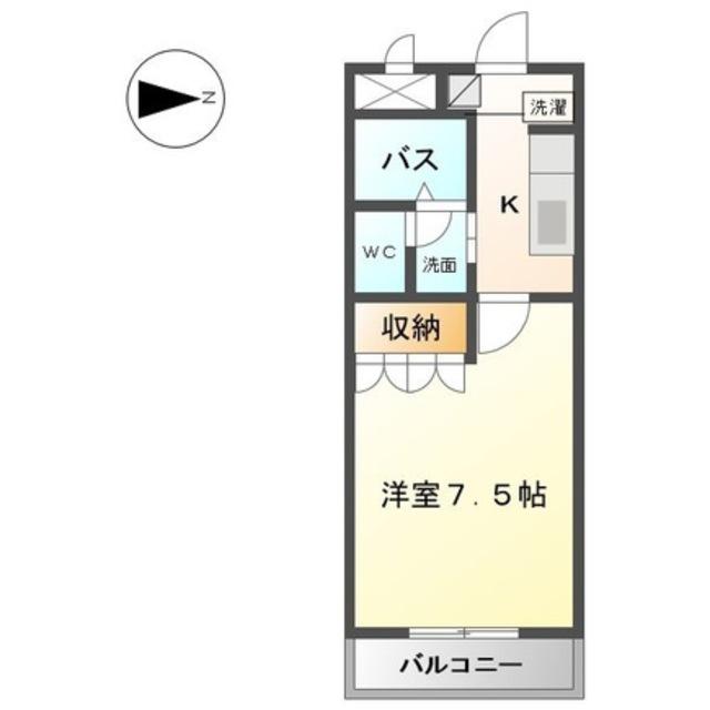 グレース和歌浦(1K/1階)の間取り写真