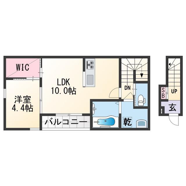 SOLIS元町奉行丁(1LDK/2階)の間取り写真