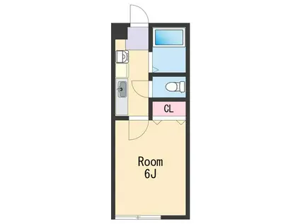 エクストリーム直川(1K/1階)の間取り写真