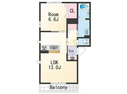 シャーメゾンWILL(1LDK/3階)の間取り写真