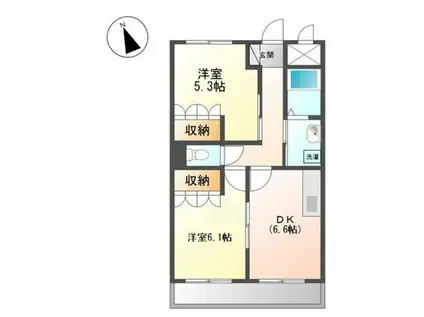 コムス・エルアール(2DK/3階)の間取り写真