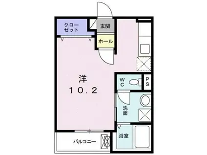 コンフォール(ワンルーム/2階)の間取り写真