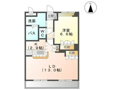 プランドールM&N(1LDK/2階)の間取り写真
