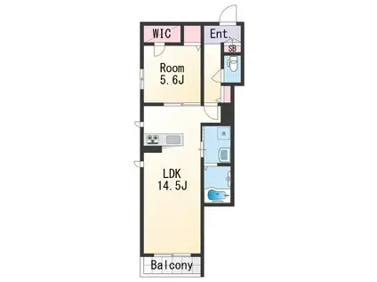 シャーメゾン黒田(1LDK/2階)の間取り写真