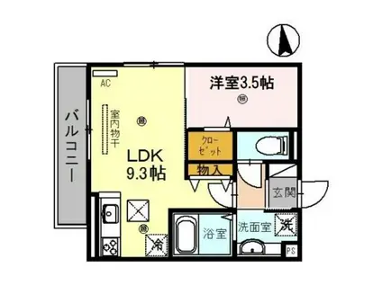 ノヴァ・グランデ(1LDK/3階)の間取り写真