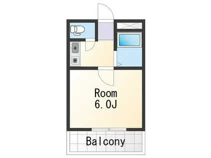 グリーンプラザ谷町壱番館(1K/3階)の間取り写真