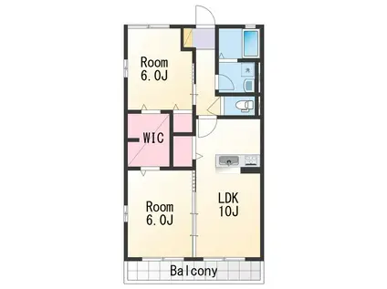 ハイム・コーラルヒル(2LDK/1階)の間取り写真