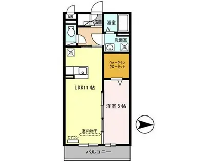 サウスメゾンエーデルワイス(1LDK/3階)の間取り写真