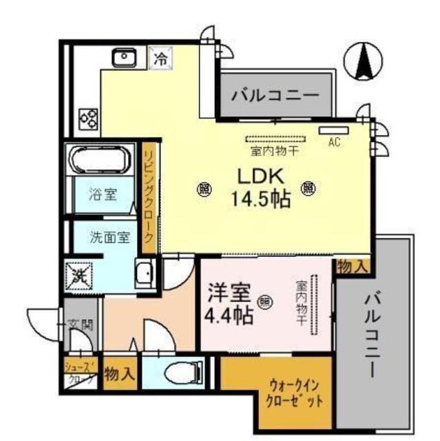 DーROOMN・KⅡ(1LDK/3階)の間取り写真