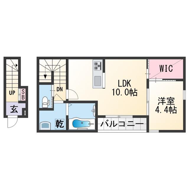 SOLIS元町奉行丁(1LDK/2階)の間取り写真