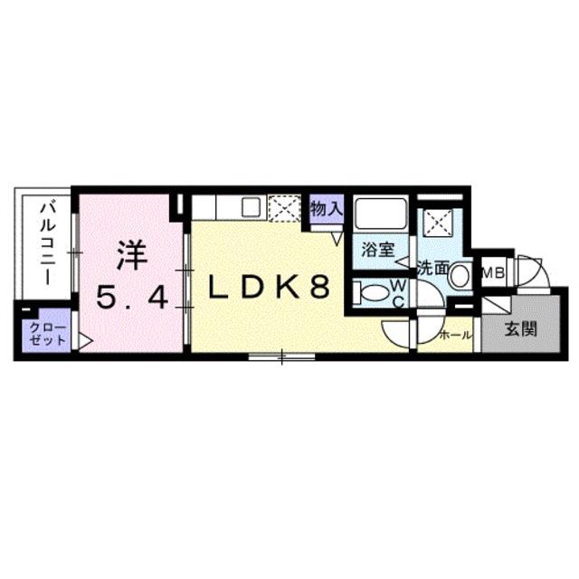 モンテリザイア紀和(1LDK/3階)の間取り写真