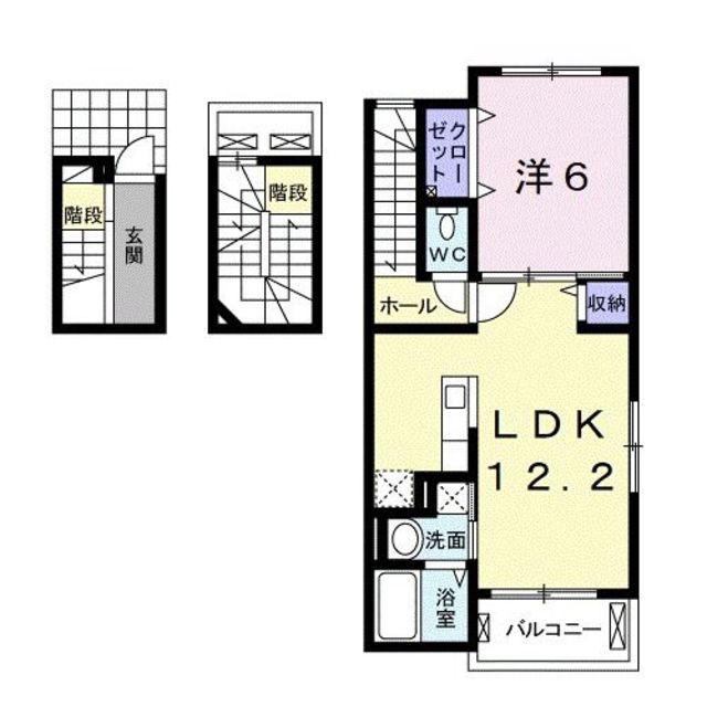 ソラーナ(1LDK/3階)の間取り写真