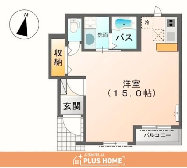 ブルーマリンK(ワンルーム/1階)の間取り写真