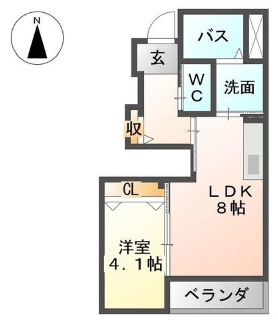 サンコート砂山(1LDK/1階)の間取り写真