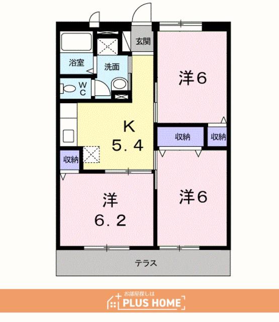 メゾンアンビテール(3K/1階)の間取り写真