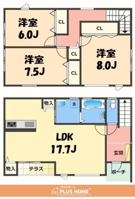 紀勢本線 黒江駅 徒歩29分 2階建 築3年(3LDK)の間取り写真