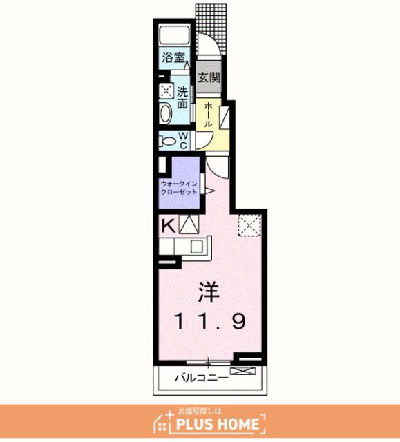 YTハドソン(ワンルーム/1階)の間取り写真