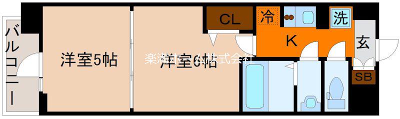 ファーストフィオーレ京都西京極(2K/7階)の間取り写真
