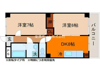 プレミエールクラーテ(2DK/5階)の間取り写真