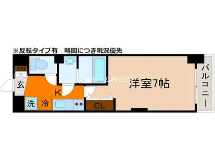 LUXE京都西大路(1K/5階)の間取り写真