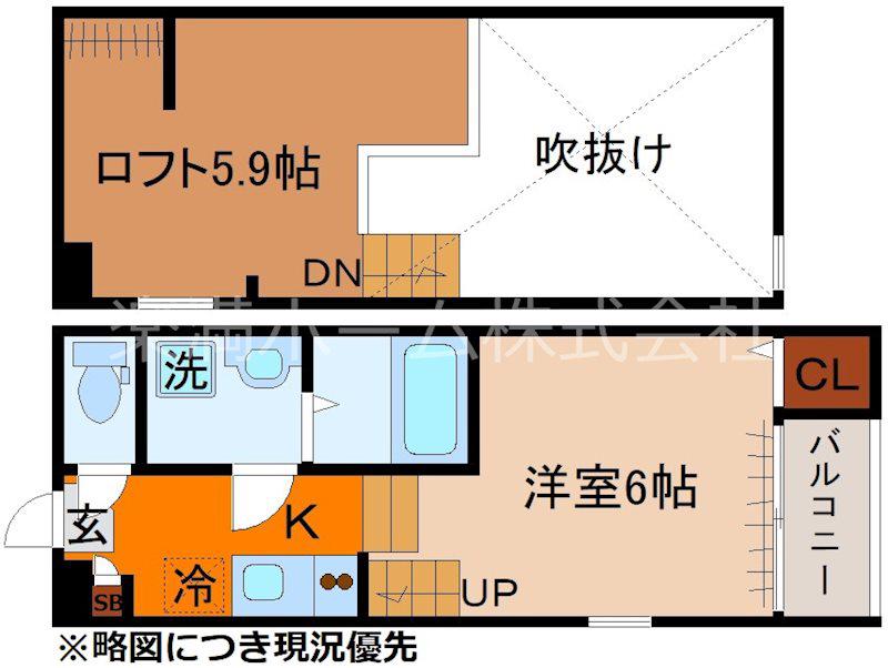 ブランドールS花園寺ノ前町(ワンルーム/1階)の間取り写真