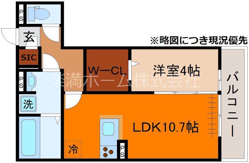 GRAMM佐野屋敷(1LDK/2階)の間取り写真