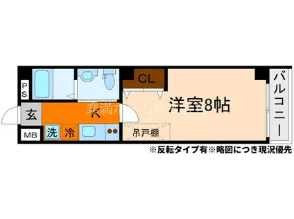 フラッティK&S千本寺之内(1K/3階)の間取り写真