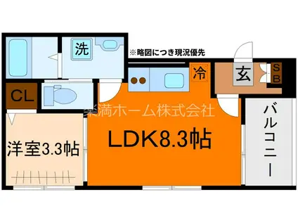 ハーモニーテラス花園寺ノ内町(1LDK/1階)の間取り写真