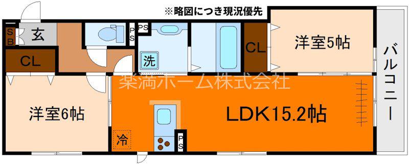 D-ROOM西院小米(2LDK/2階)の間取り写真