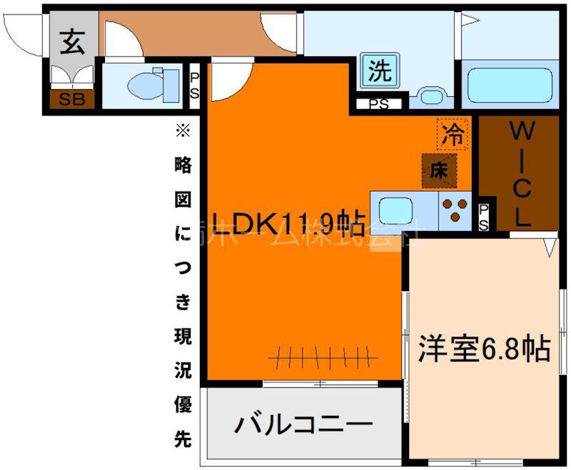 レジデンス 藤ケ森(1LDK/1階)の間取り写真