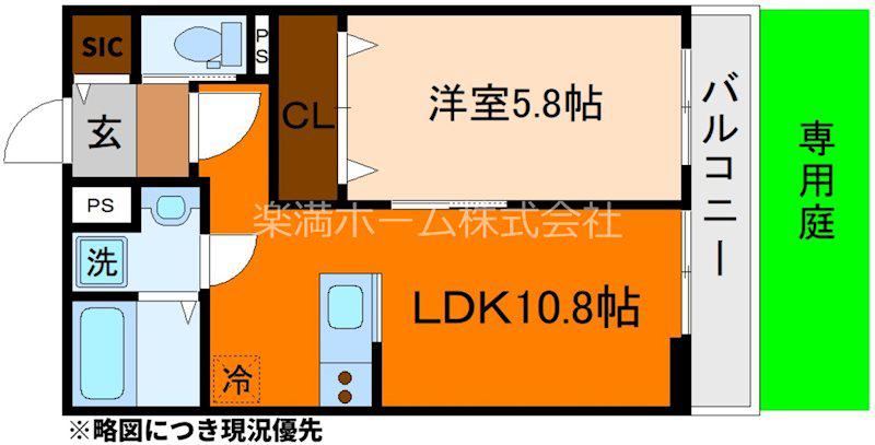 FOREST MAISON 京都北山 ウエスト(1LDK/1階)の間取り写真