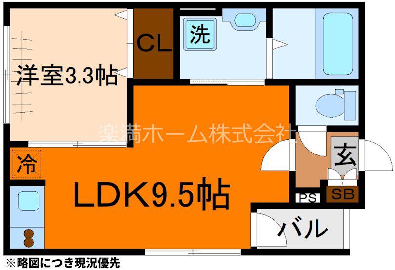 ハーモニーテラス東野舞台町III(1LDK/1階)の間取り写真