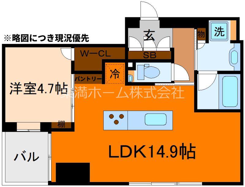 GRANLUXE御所南(1LDK/3階)の間取り写真
