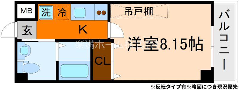 V-STYLE西院(1K/6階)の間取り写真