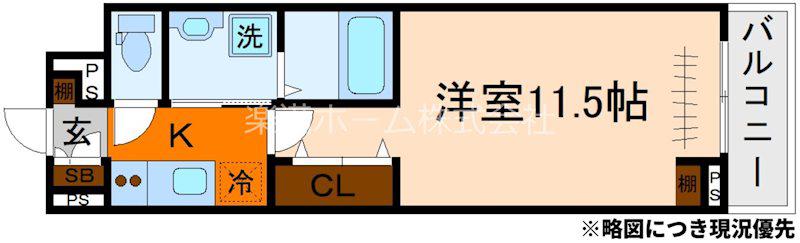 たばさはうすII(1K/3階)の間取り写真