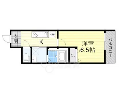 フジパレス緑橋イースト(1K/1階)の間取り写真